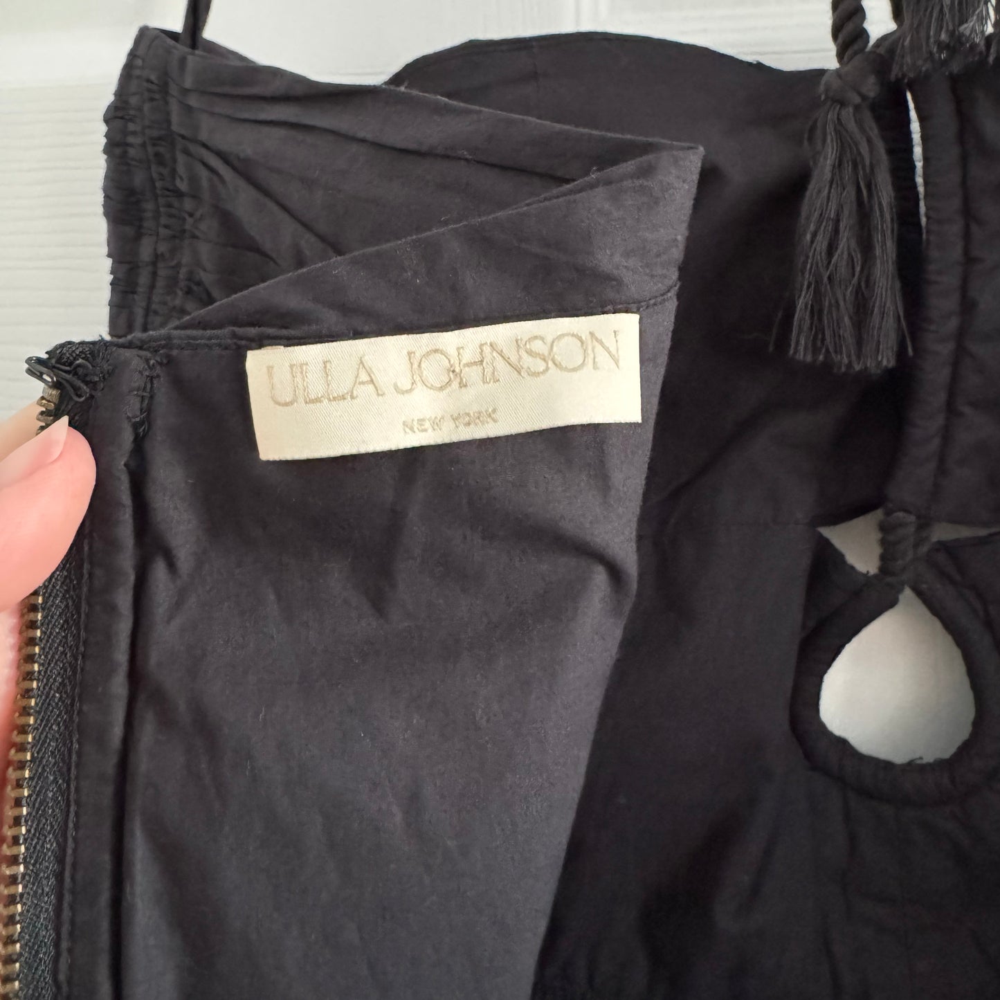 Ulla Johnson "Adaleigh" top in Black, size 12