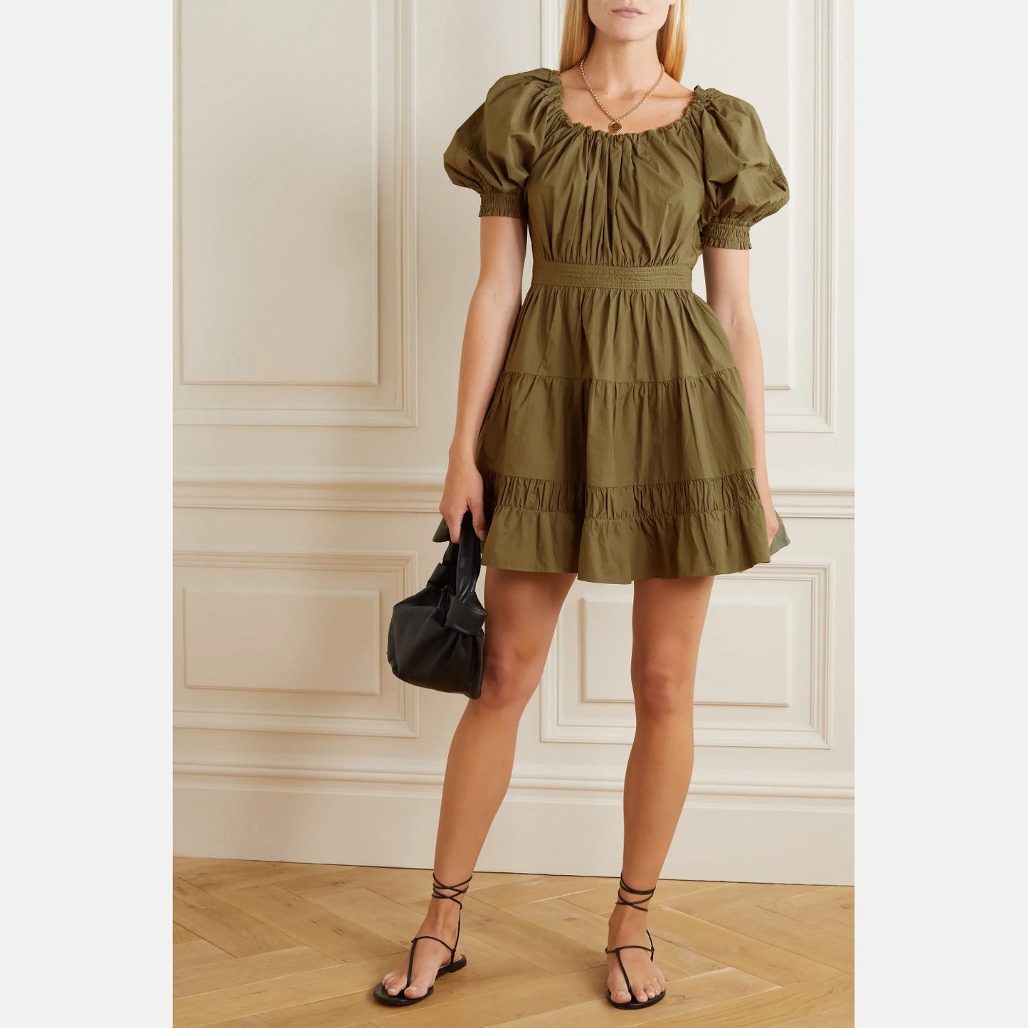 Ulla Johnson "Celia" Dress in Khaki Green, size 12