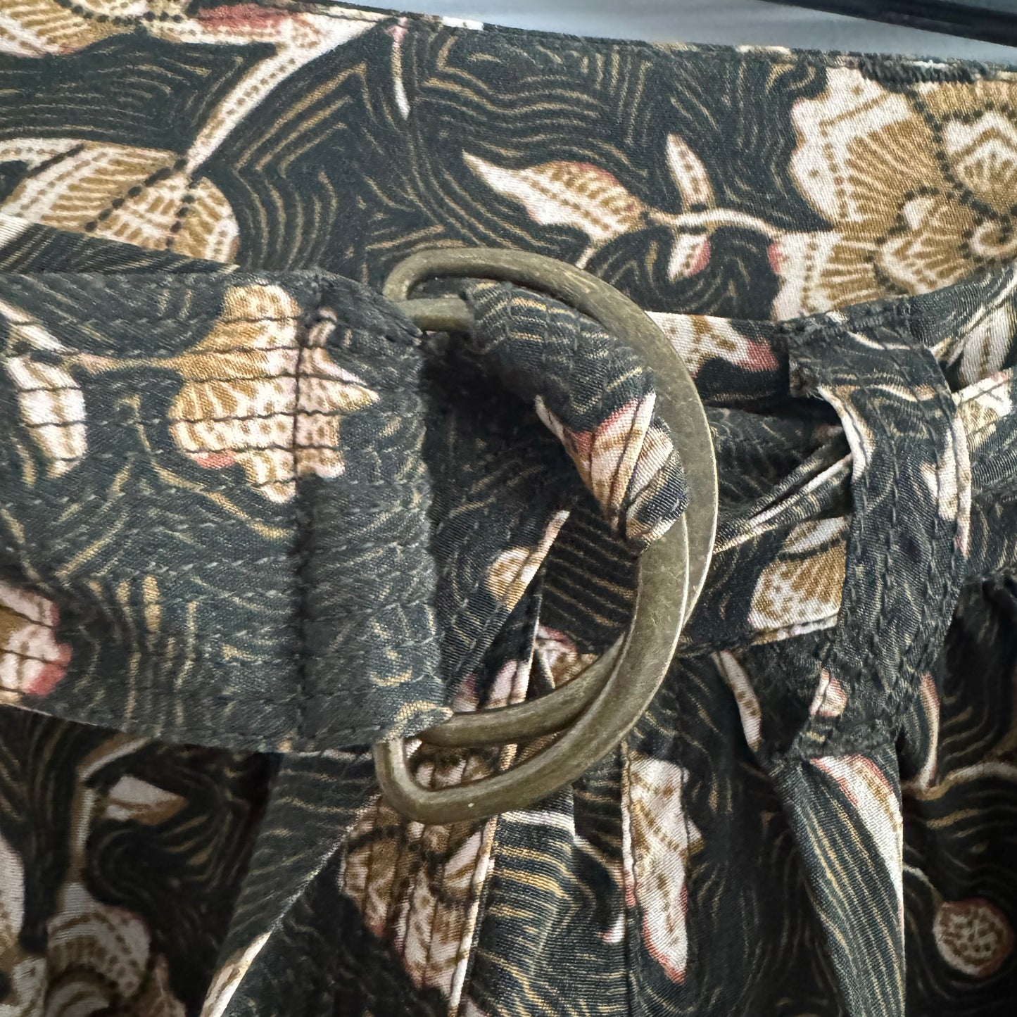 Ulla Johnson "Ariana" Floral Print Silk Skirt in Green, size 2