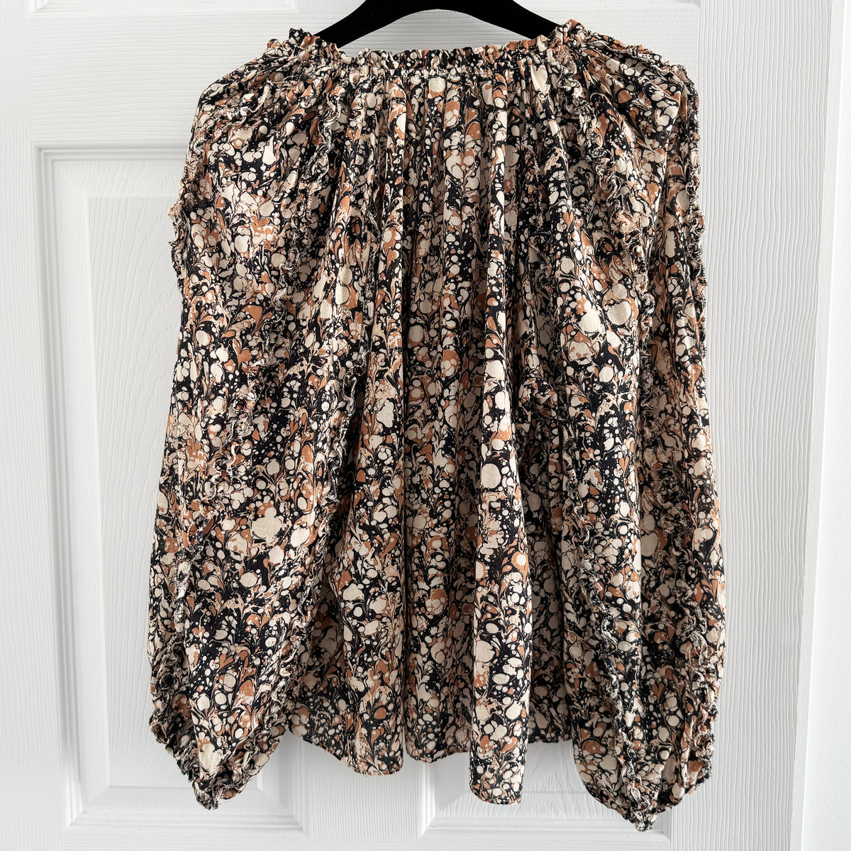 Ulla Johnson "Kana" Top in Beige Marble, size 6