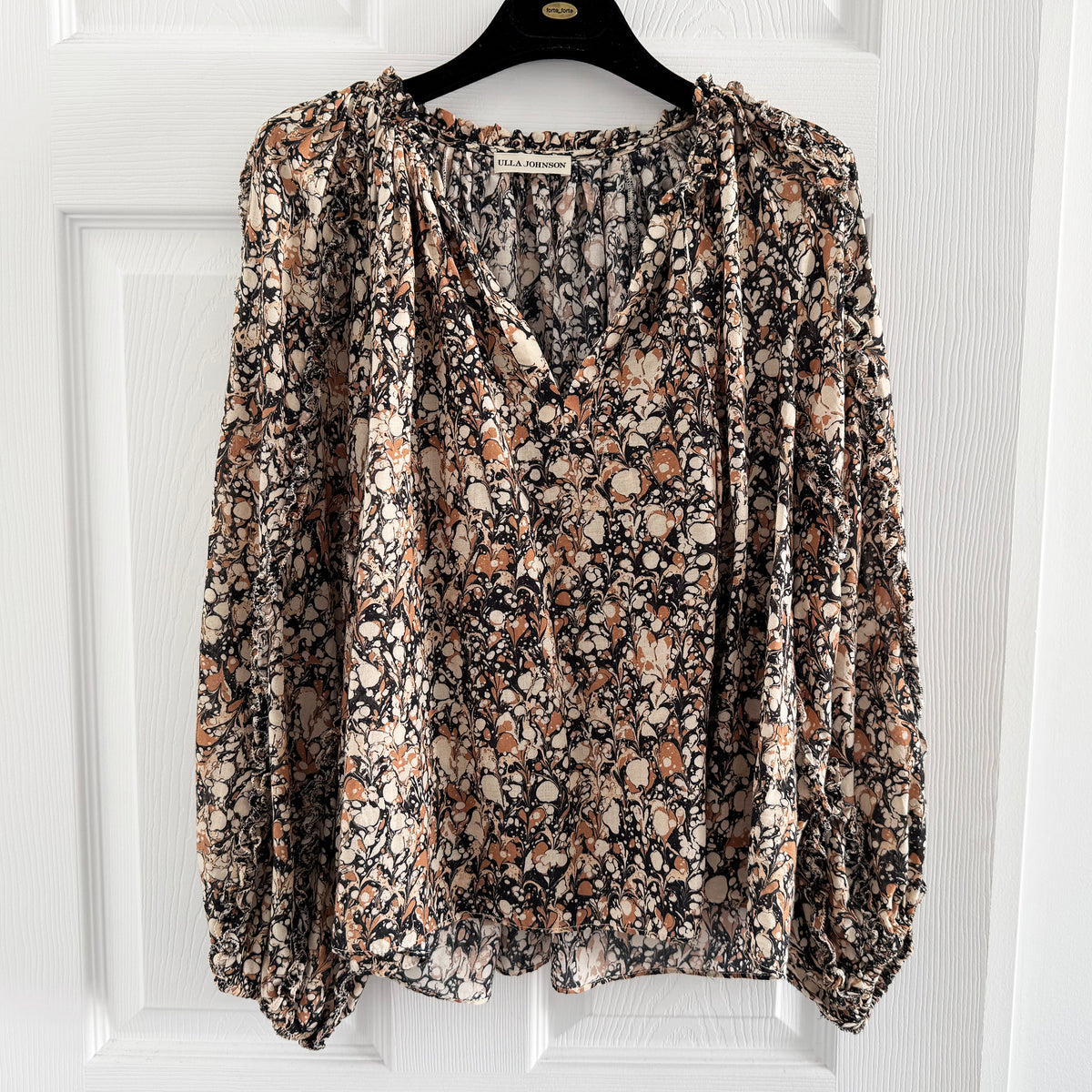 Ulla Johnson "Kana" Top in Beige Marble, size 6