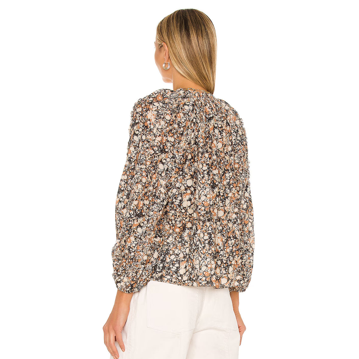 Ulla Johnson "Kana" Top in Beige Marble, size 6