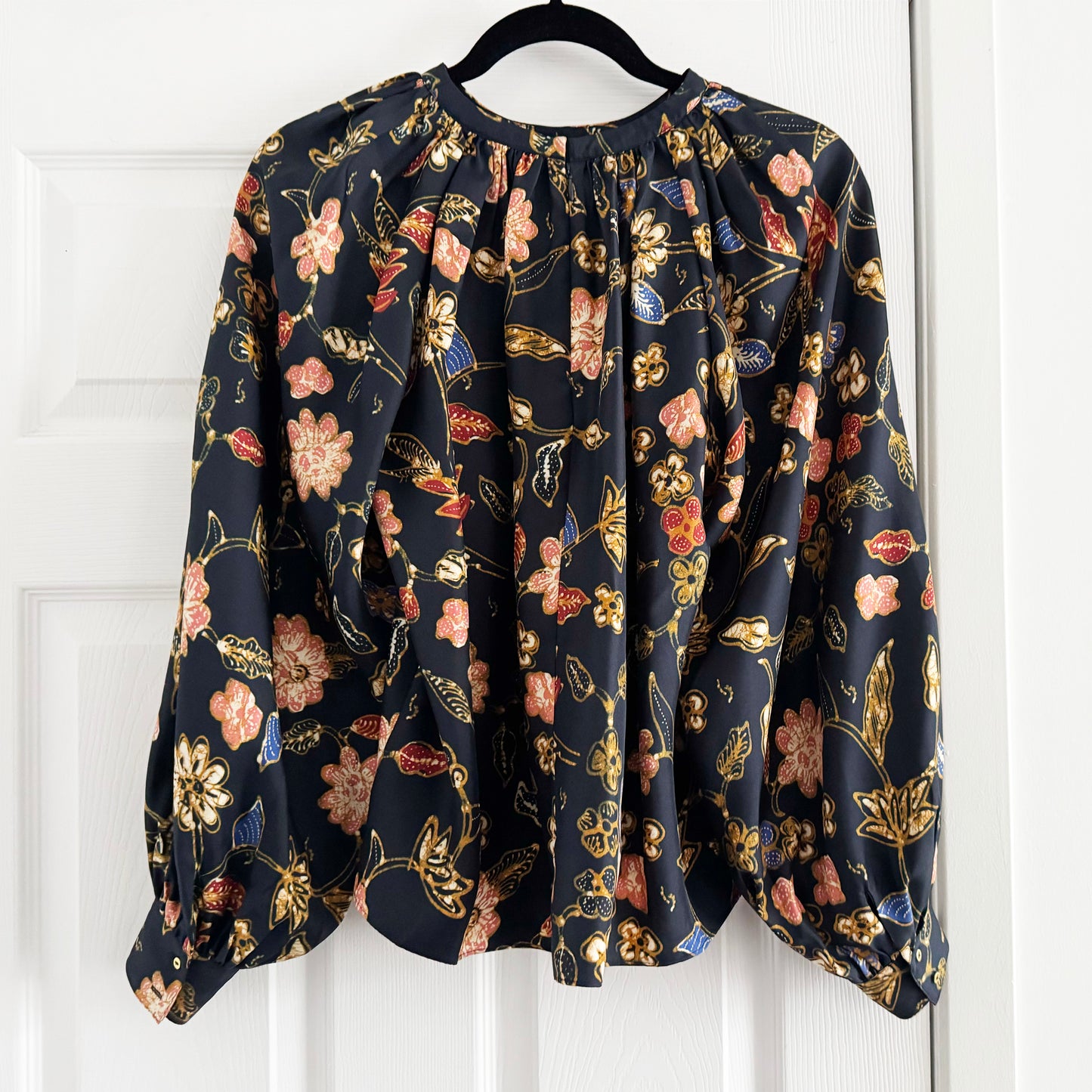 Ulla Johnson "Marisol" Floral Silk Blouse in "Odessa", size 2