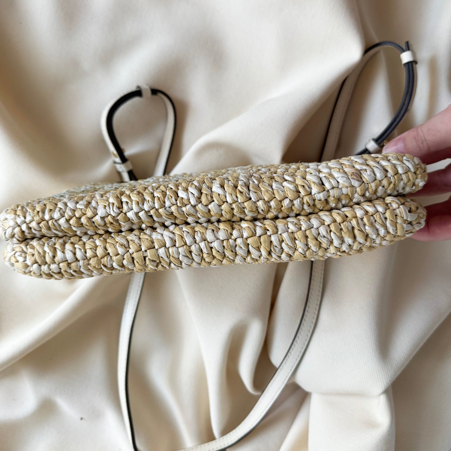 Ulla Johnson "Maya" Raffia Crossbody Bag in Natural