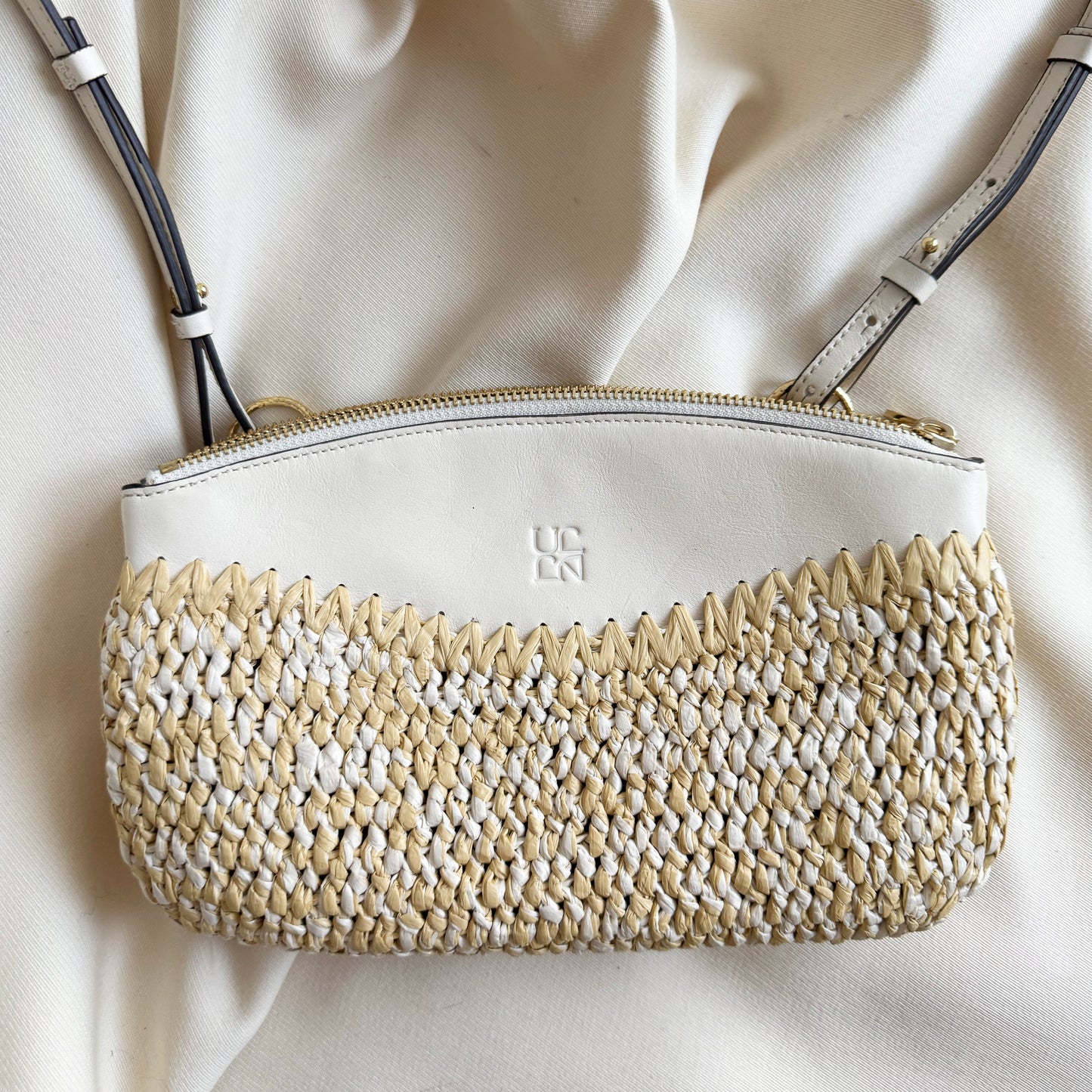 Ulla Johnson "Maya" Raffia Crossbody Bag in Natural