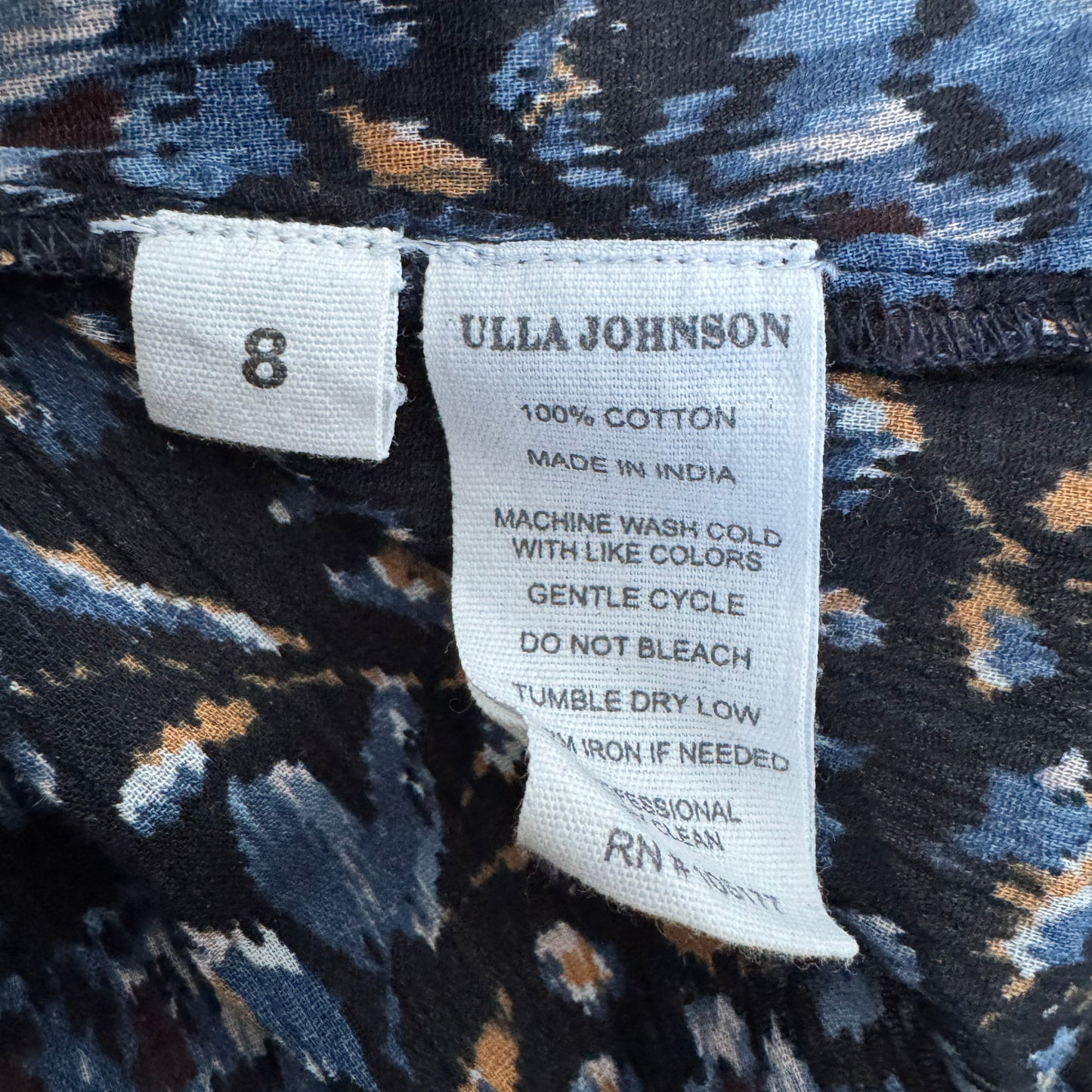 Ulla Johnson "Jeanne" Blouse in "Midnight", size 8