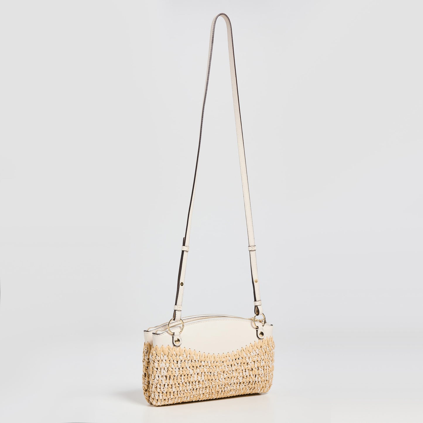 Ulla Johnson "Maya" Raffia Crossbody Bag in Natural