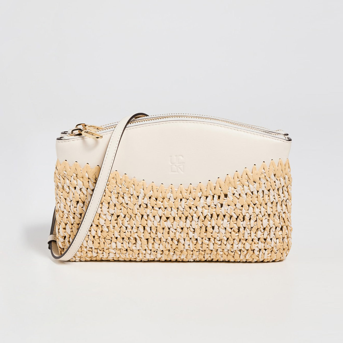 Ulla Johnson "Maya" Raffia Crossbody Bag in Natural