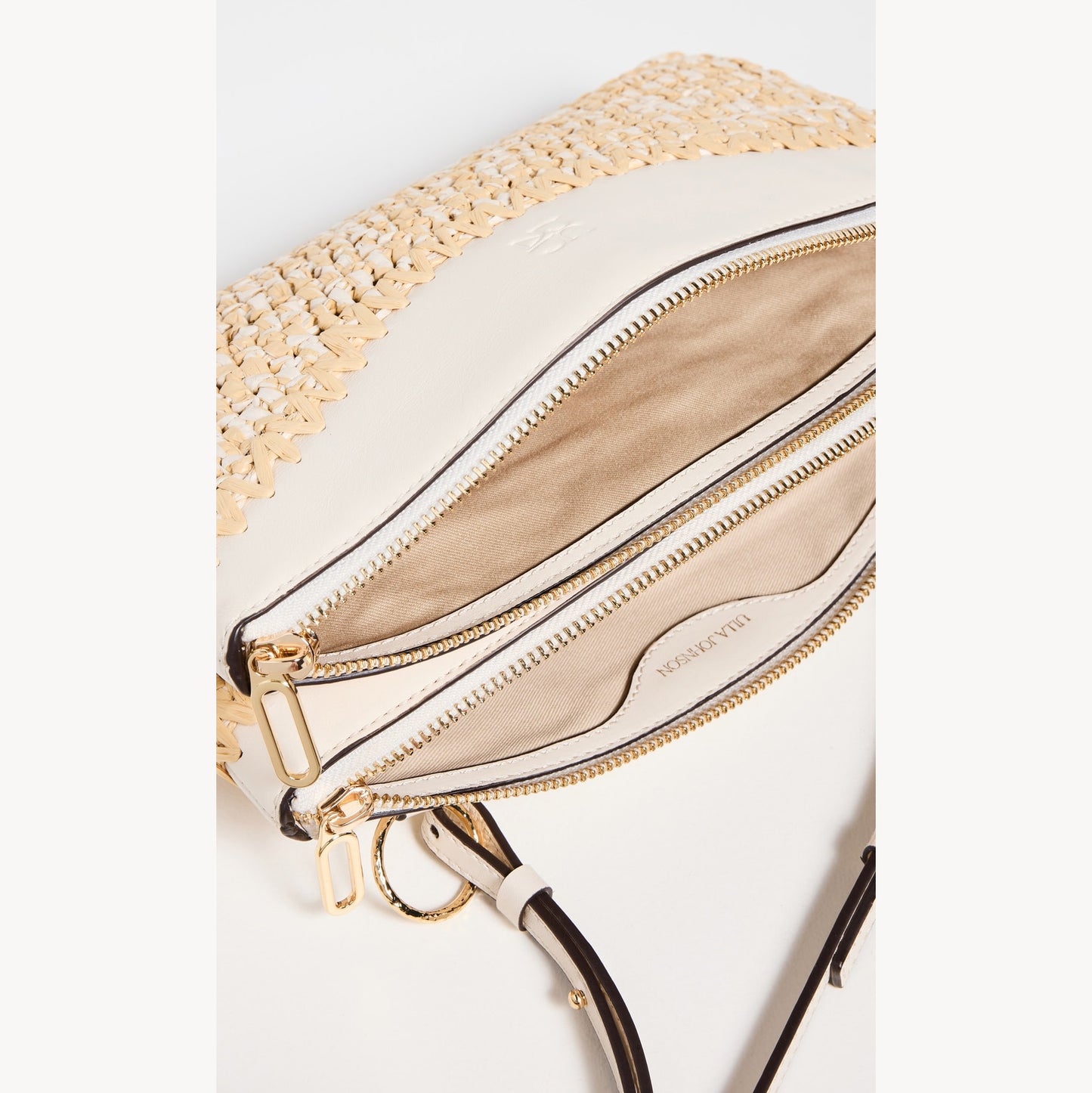 Ulla Johnson "Maya" Raffia Crossbody Bag in Natural