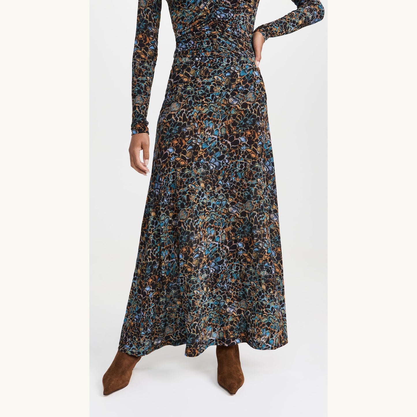 Ulla Johnson "Paola" Jersey Skirt in "Desert Jasper", size Medium