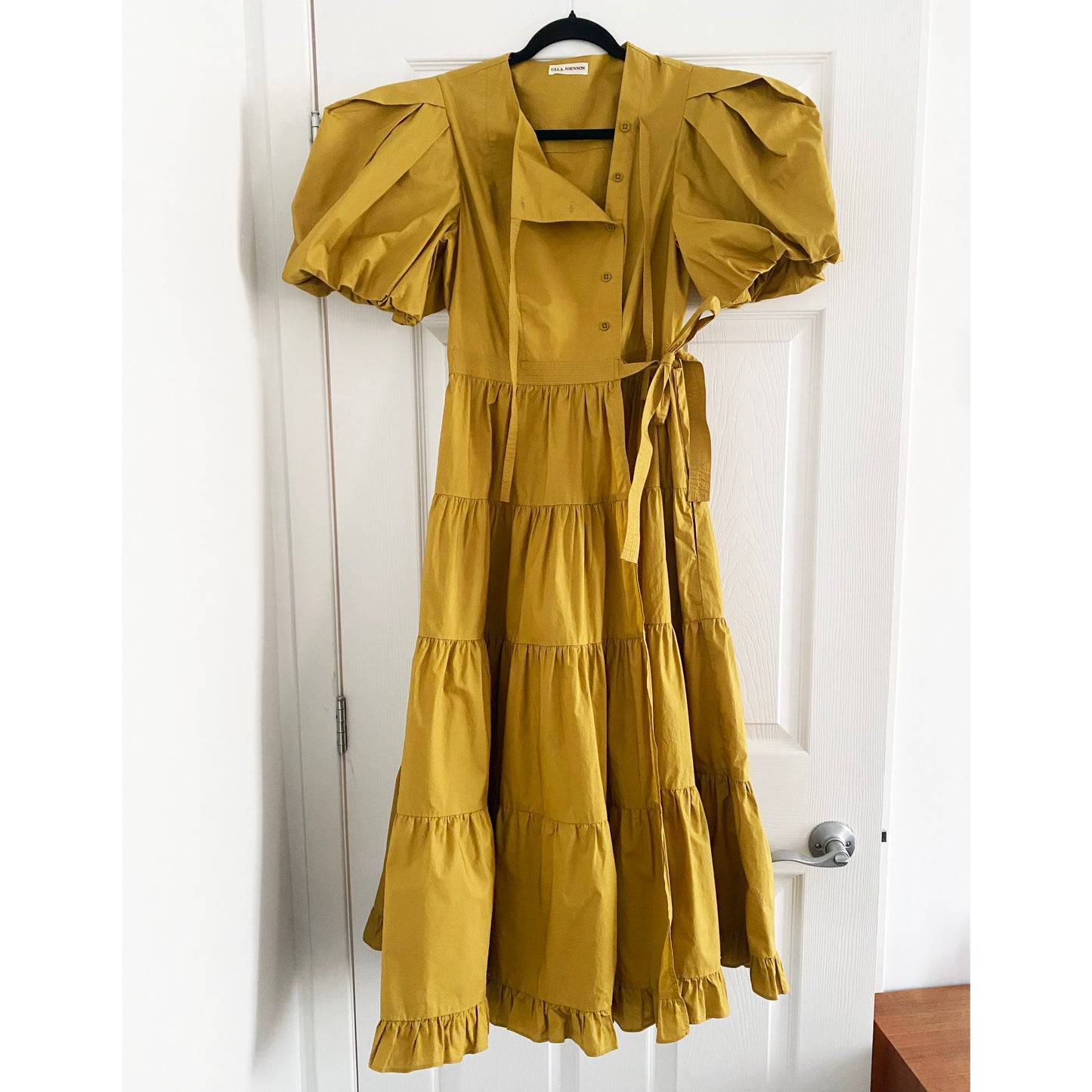 Ulla Johnson Cotton "Agathe" Midi Dress in Tobacco, Size 2