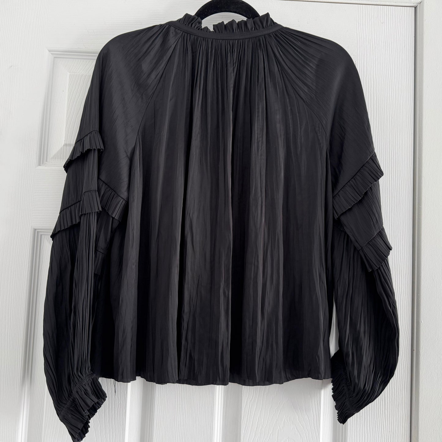 Ulla Johnson "Carolina" Blouse in Black, size 4 (fits sizes 4-8)