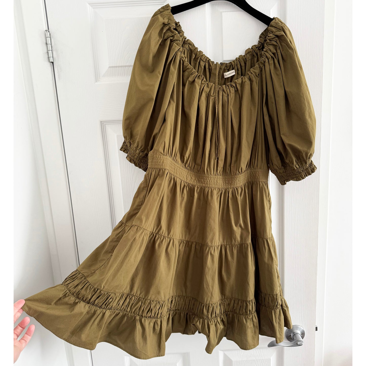 Ulla Johnson "Celia" Dress in Khaki Green, size 12