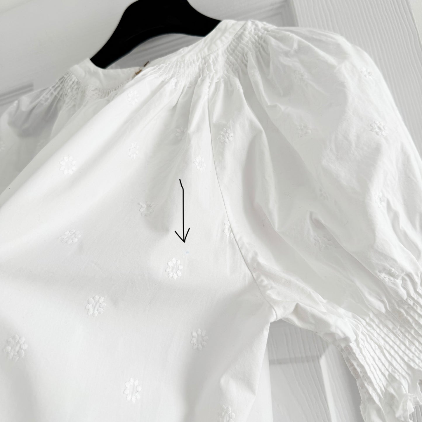 Ulla Johnson "Lennie" Embroidered White Cotton Top, size 4