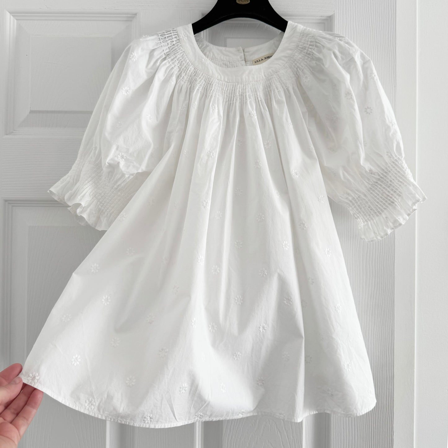 Ulla Johnson "Lennie" Embroidered White Cotton Top, size 4
