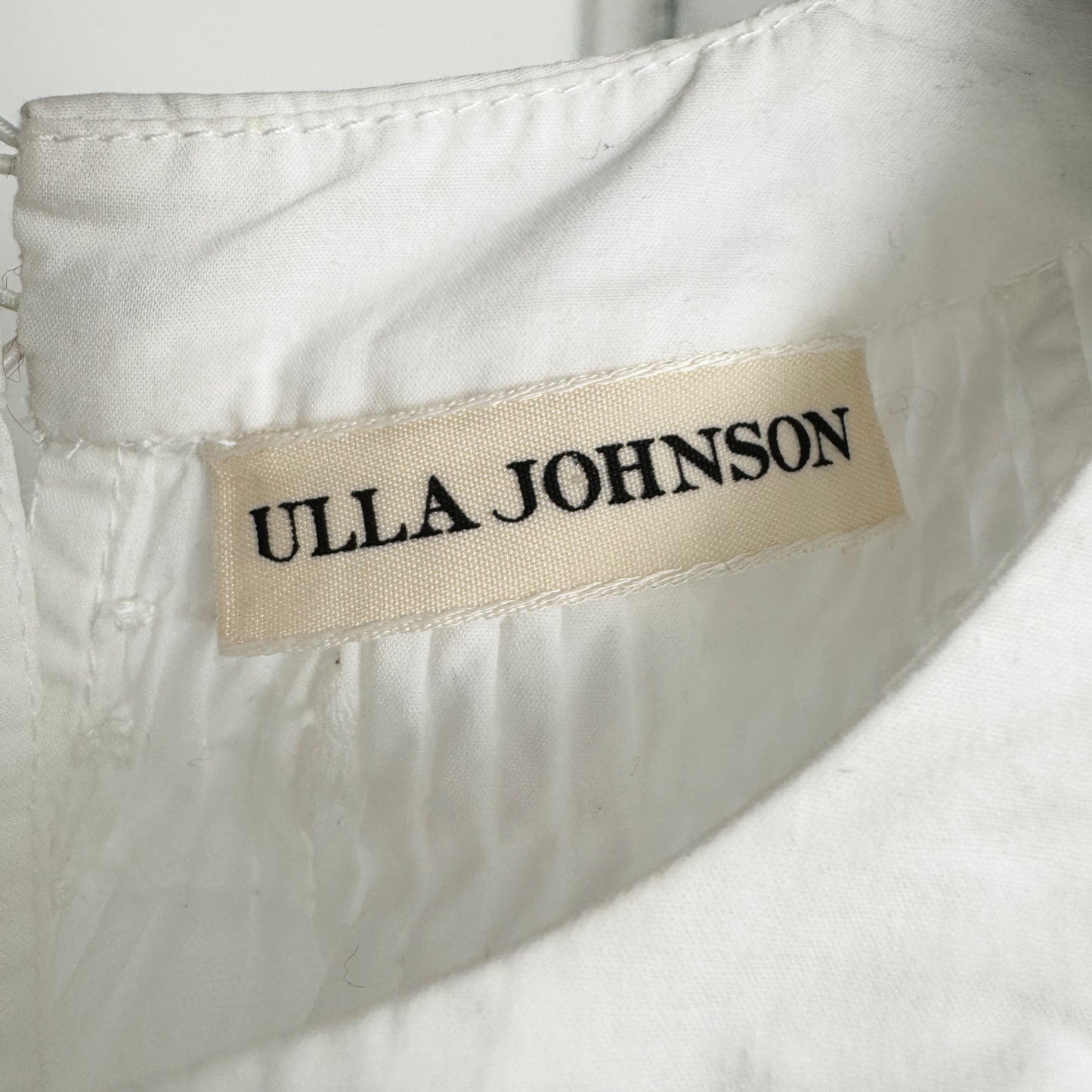 Ulla Johnson "Lennie" Embroidered White Cotton Top, size 4
