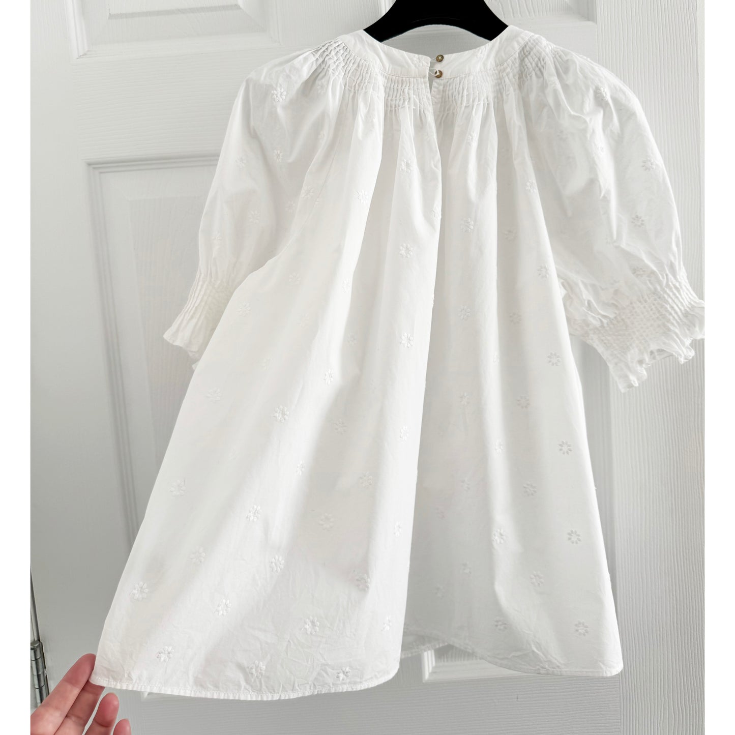 Ulla Johnson "Lennie" Embroidered White Cotton Top, size 4