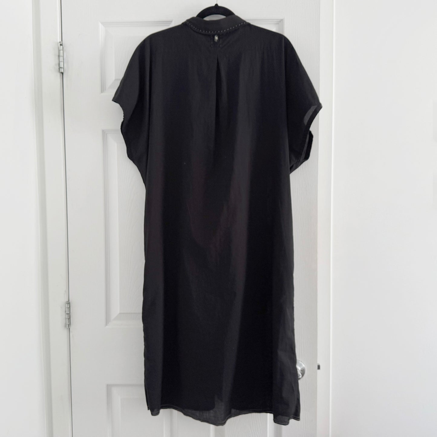 Umit Unal Cotton Voile Shirtdress in Black, size XS (fits XS/S)
