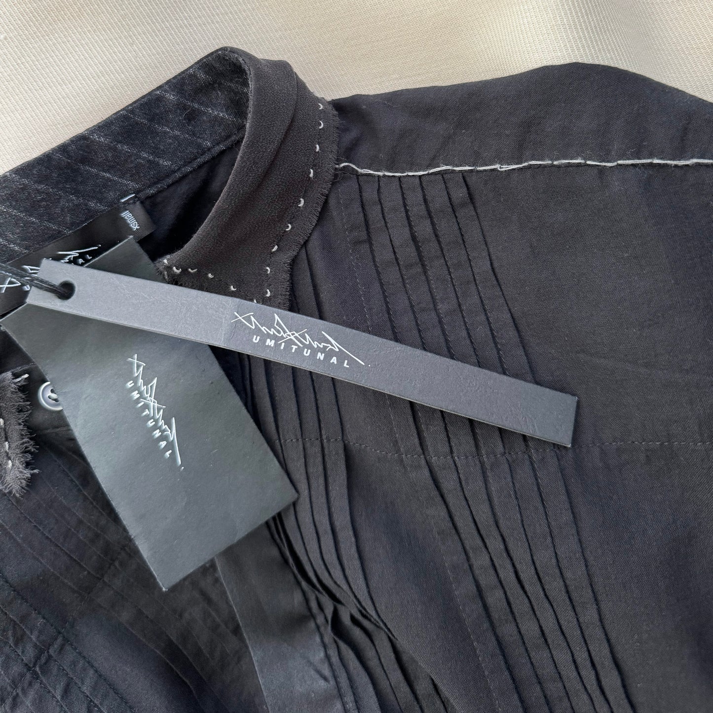 Umit Unal Cotton Voile Shirtdress in Black, size XS (fits XS/S)