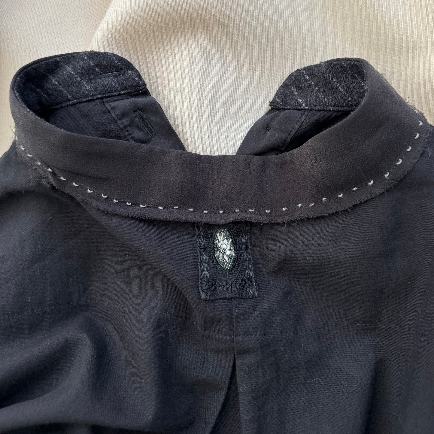 Umit Unal Cotton Voile Shirtdress in Black, size XS (fits XS/S)