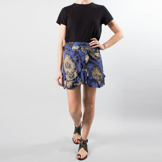 Isabel Marant "Xugy" printed cotton mini skirt, size 38. Fits like a size 4