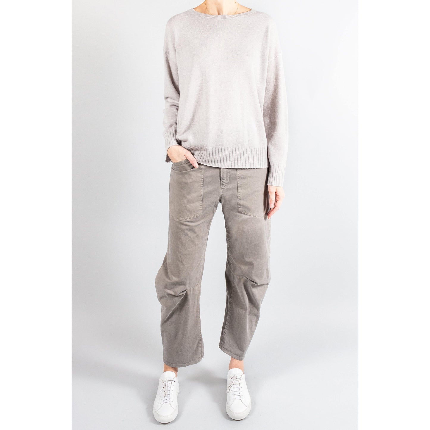 Nili Lotan "Shon" Pants in Cement Grey, size 8 (fits like comfy size 10)