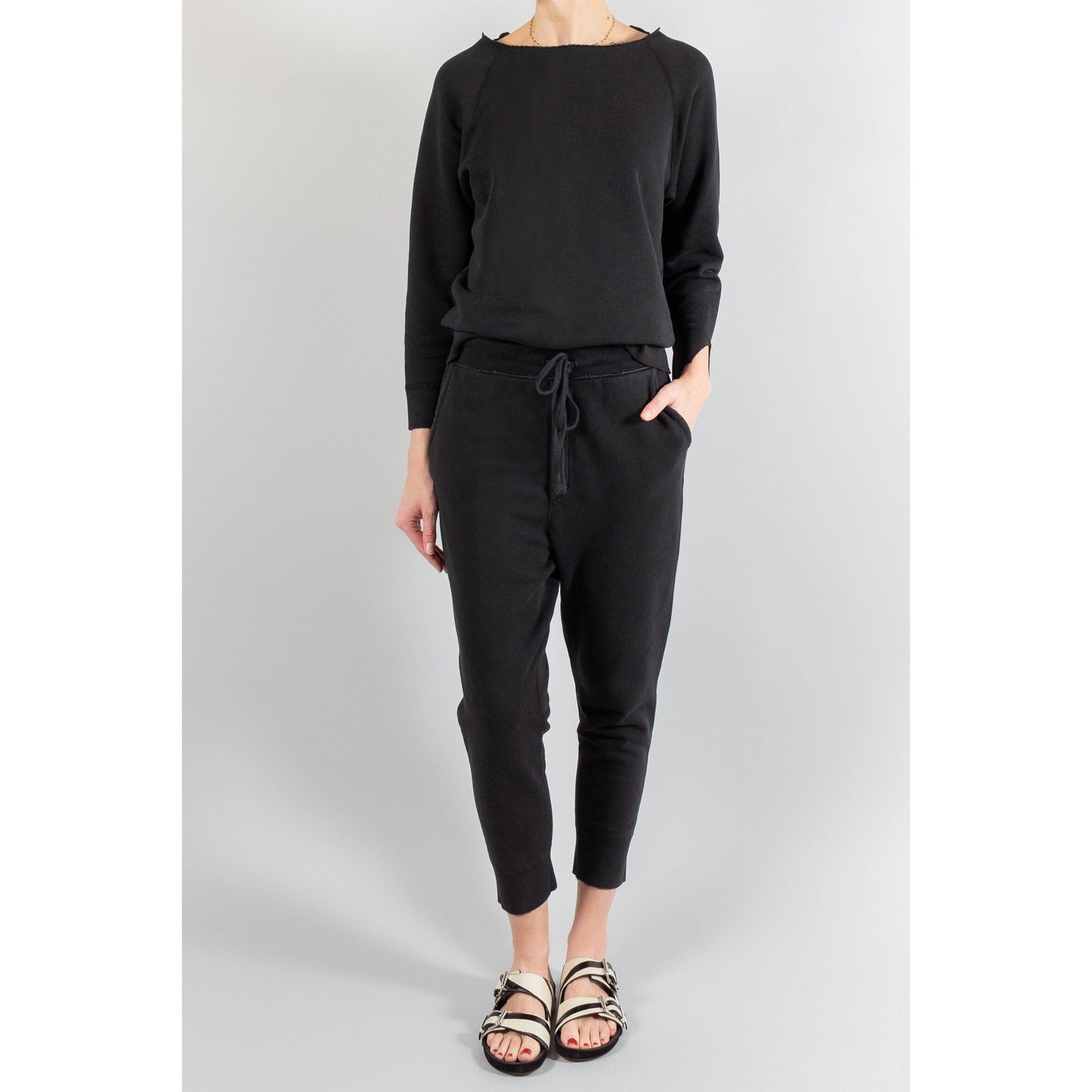 Nili Lotan Nolan Sweatpant in Washed black, Size Small