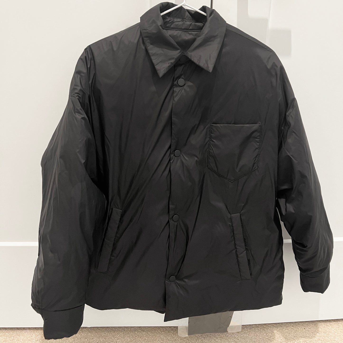 Upper Hights "Geneve" Reversible Puffer Jacket in Black, size "0" (XS)