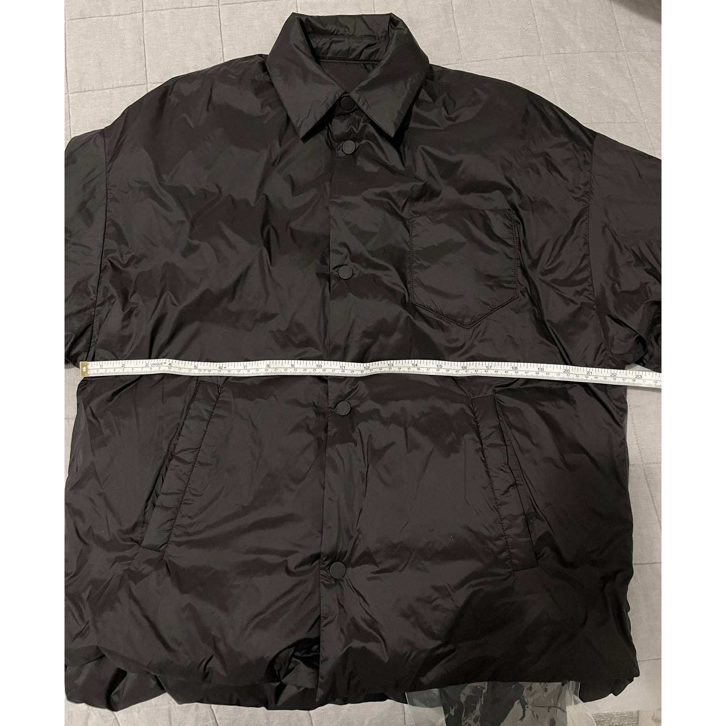 Upper Hights "Geneve" Reversible Puffer Jacket in Black, size "0" (XS)
