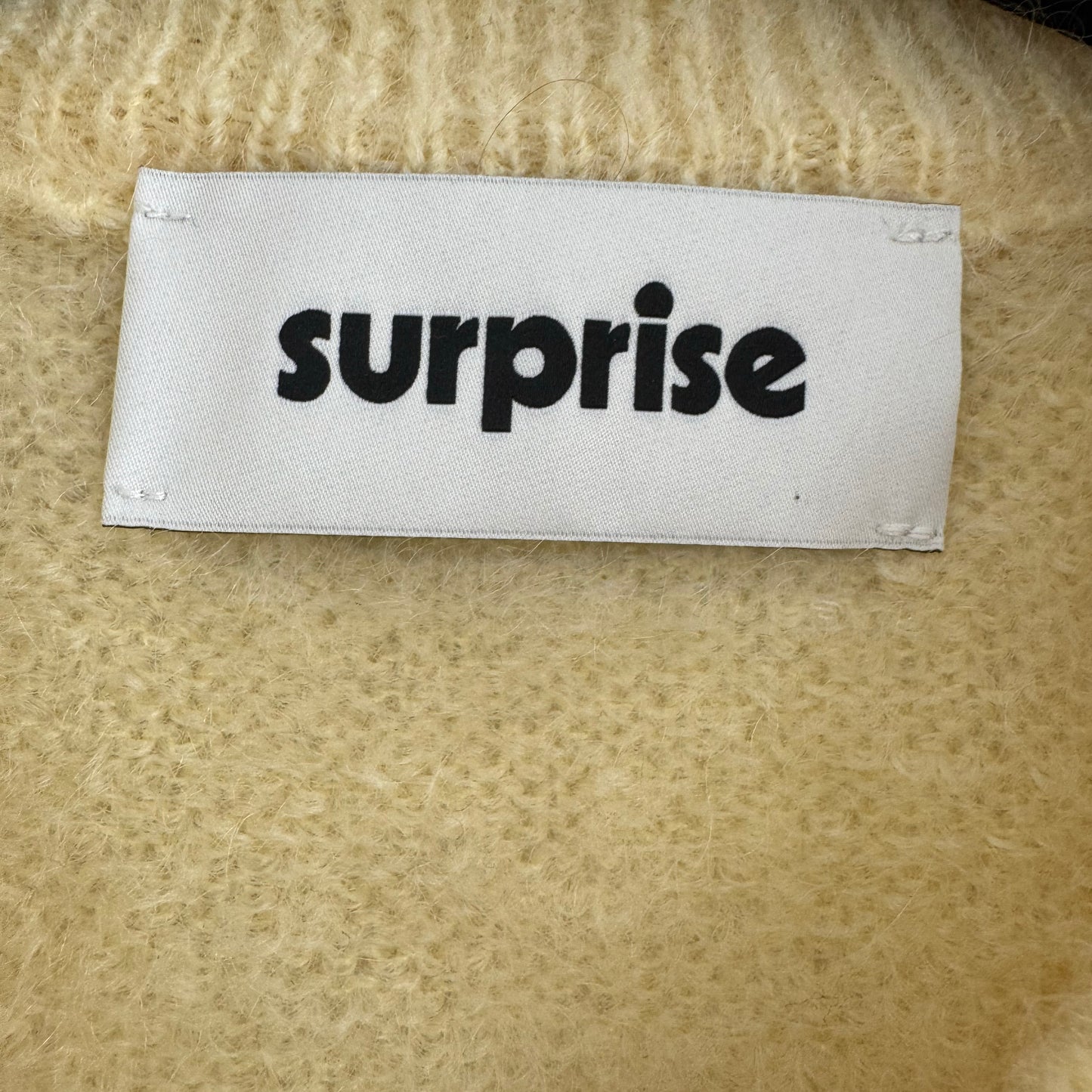 Surprise Paris "Paloma" Cardigan in Light Yellow, Size Medium