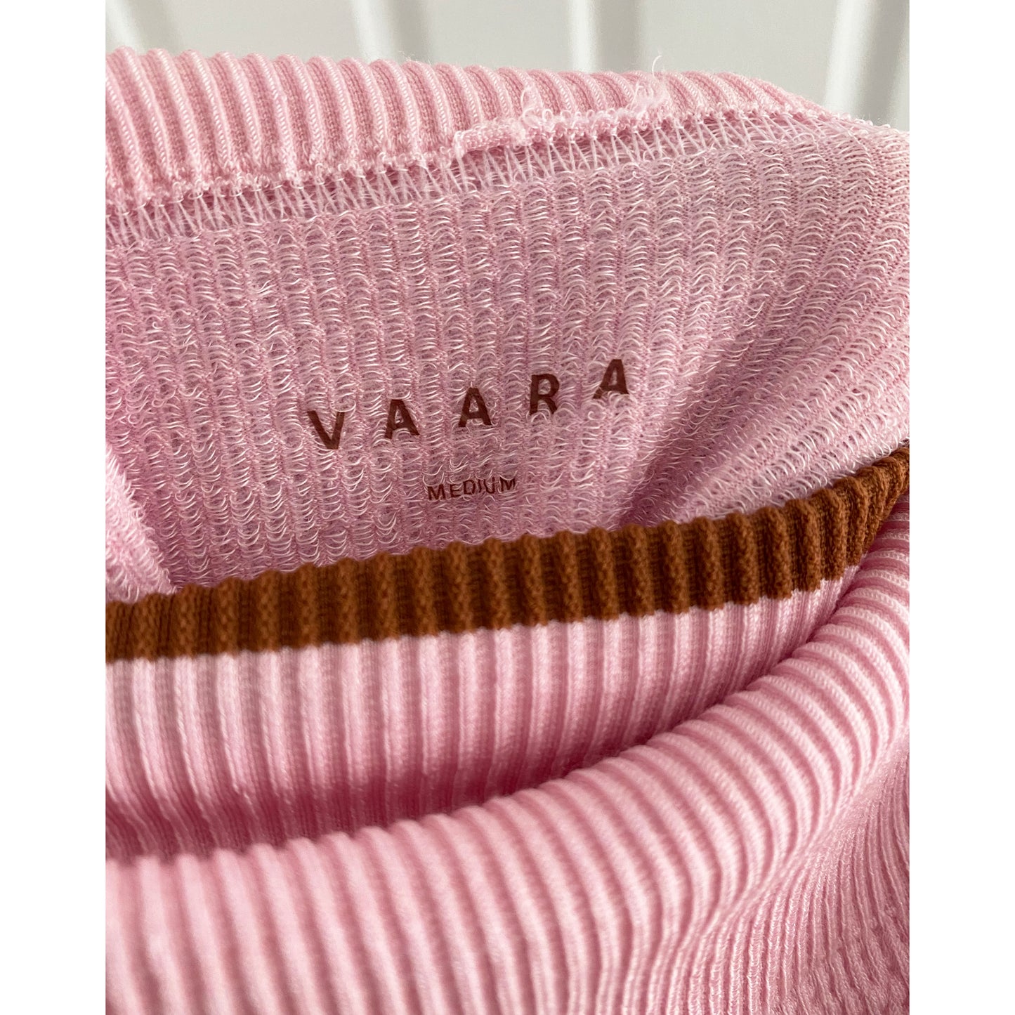 VAARA Pink Merino Base Layer Set in Pink, size Small Top, Medium Leggings