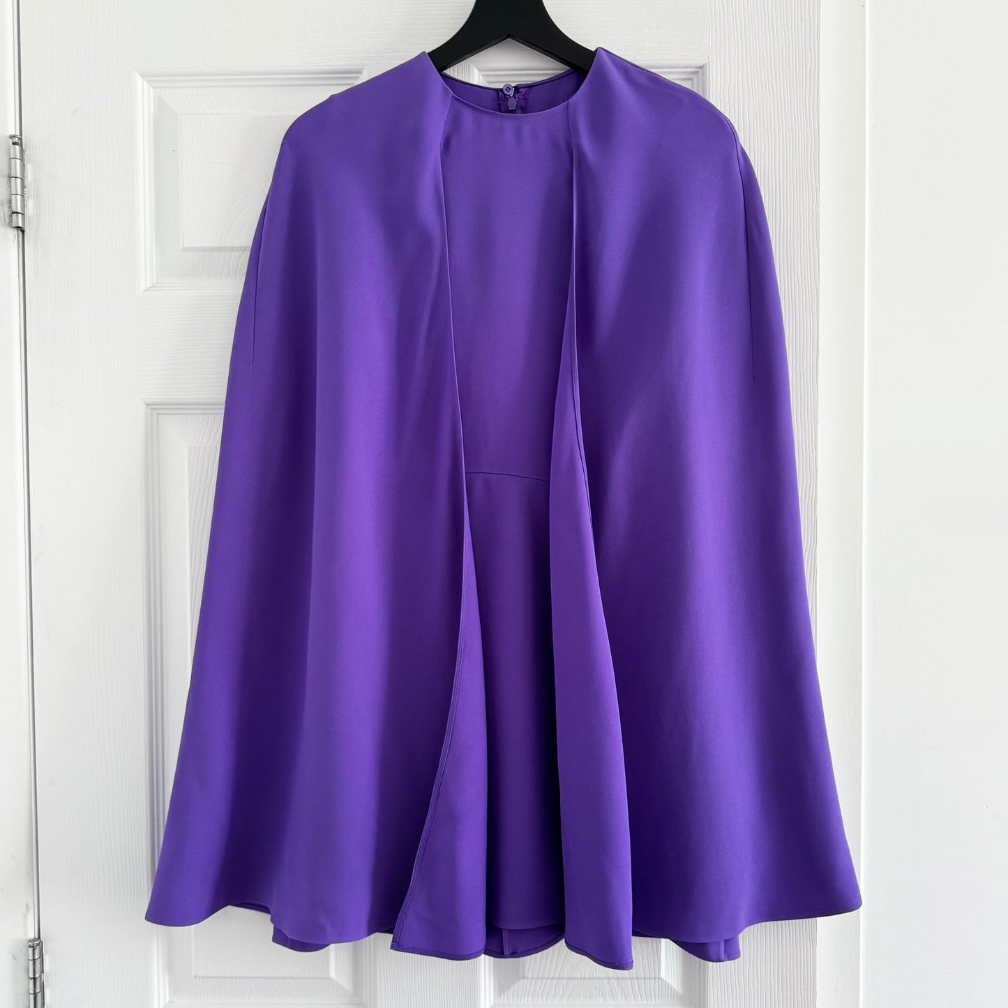 Valentino Silk Cape Dress in Purple, size 36 (fits size 0)