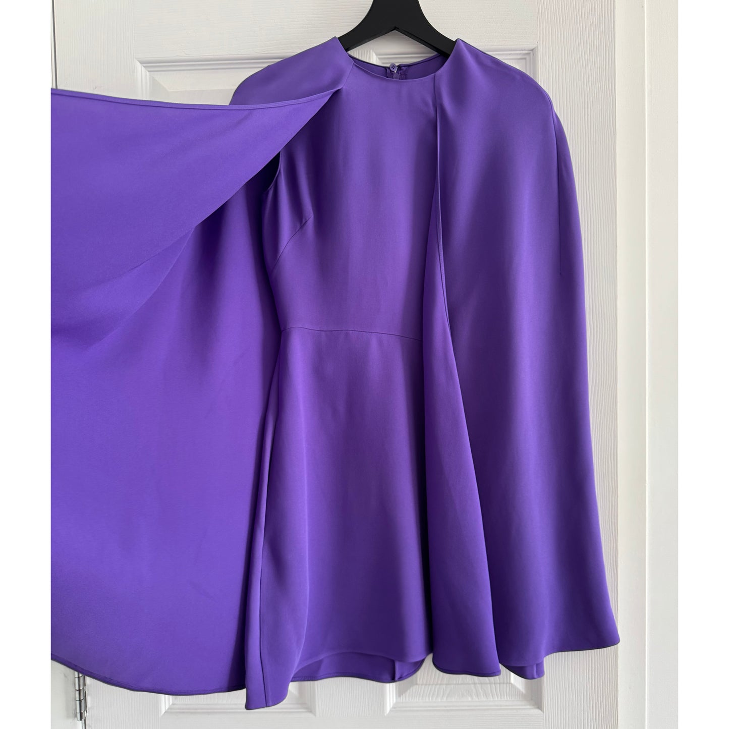 Valentino Silk Cape Dress in Purple, size 36 (fits size 0)