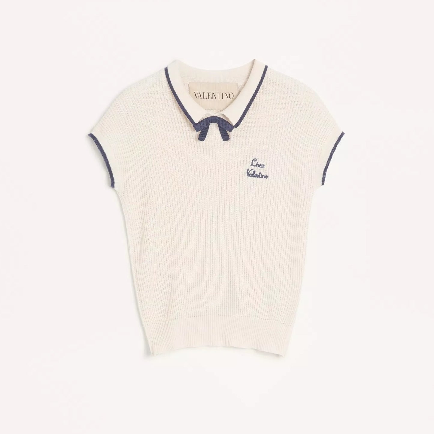 Valentino Cotton Knit Polo Shirt, fits size Small