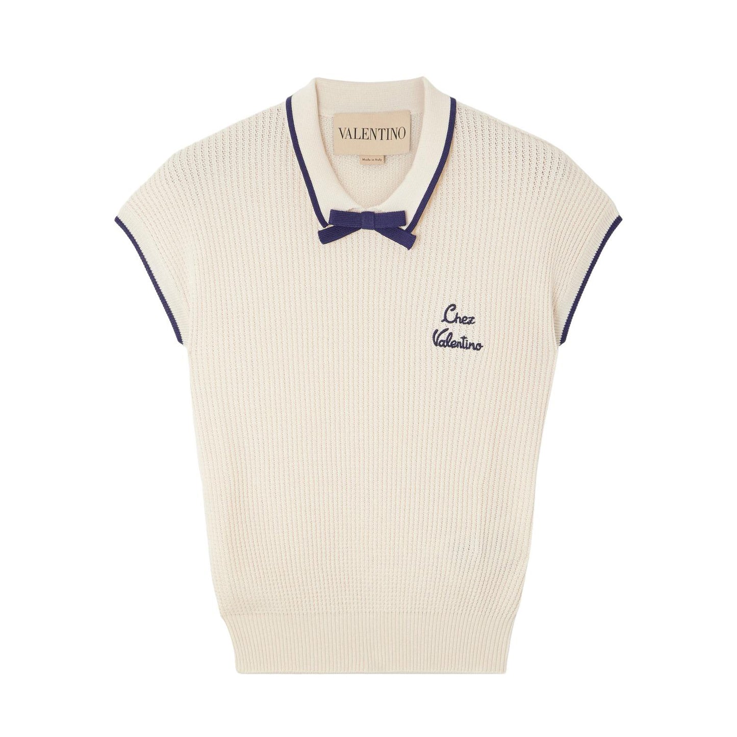Valentino Cotton Knit Polo Shirt, fits size Small