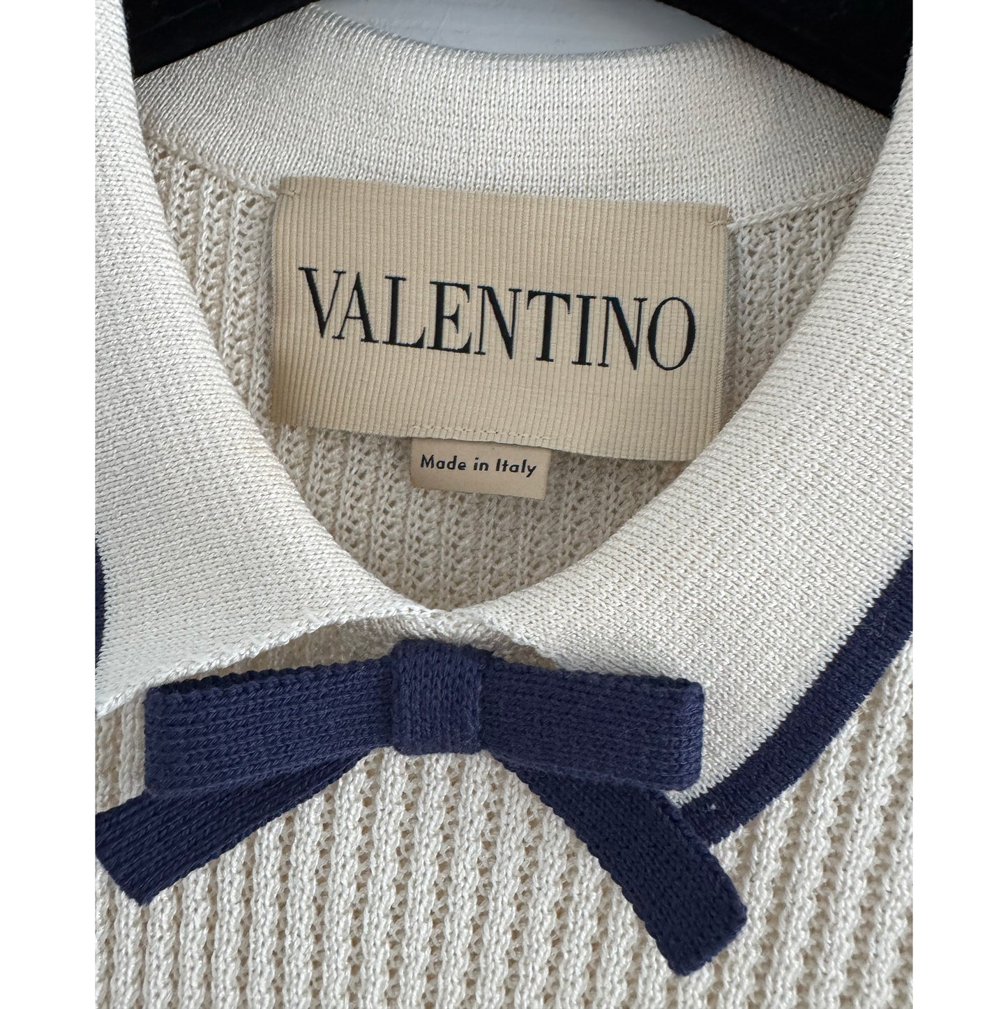 Valentino Cotton Knit Polo Shirt, fits size Small
