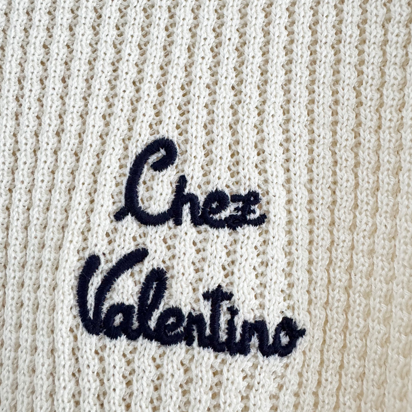 Valentino Cotton Knit Polo Shirt, fits size Small
