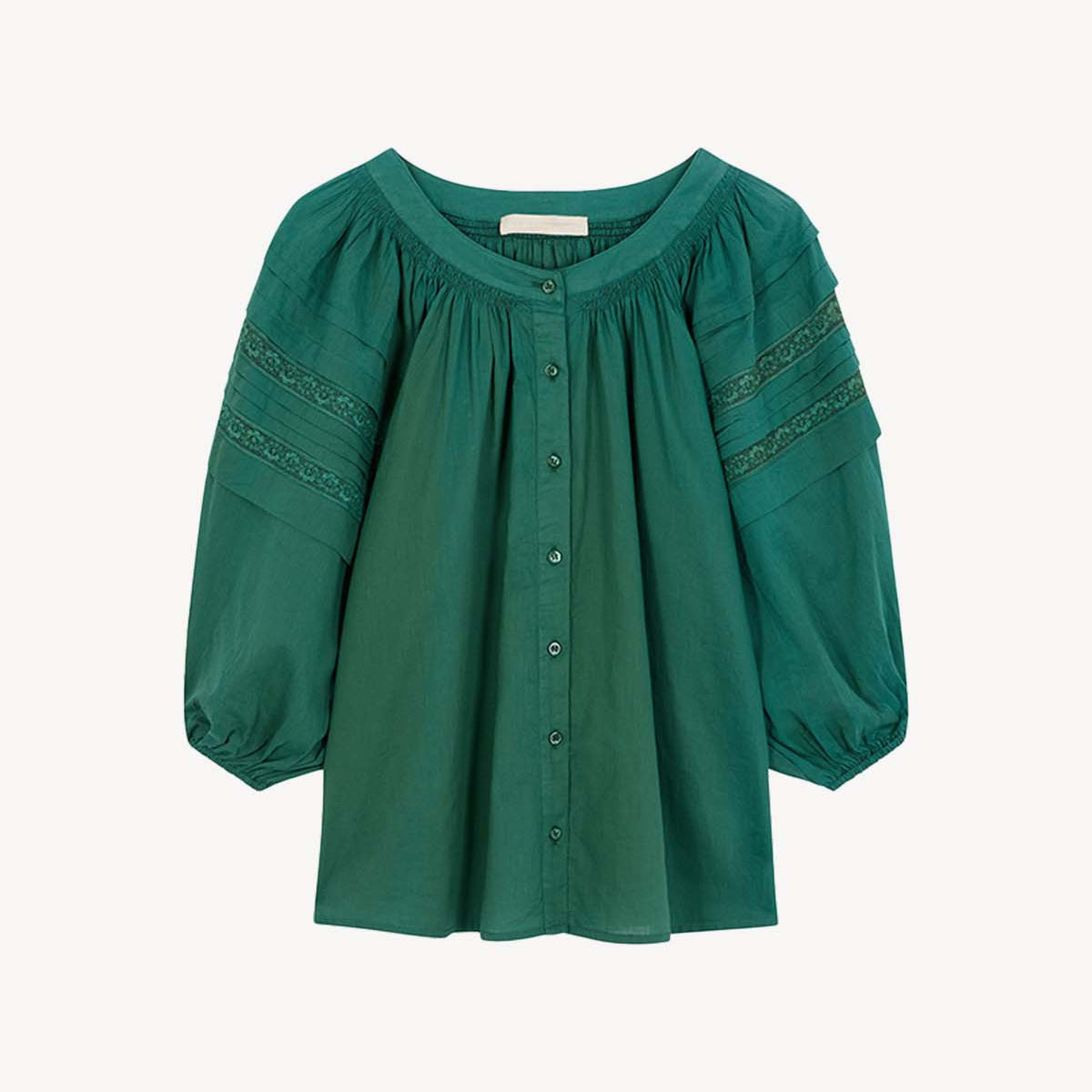Vanessa Bruno "Tara" Blouse in Green, size 38 (size Small)