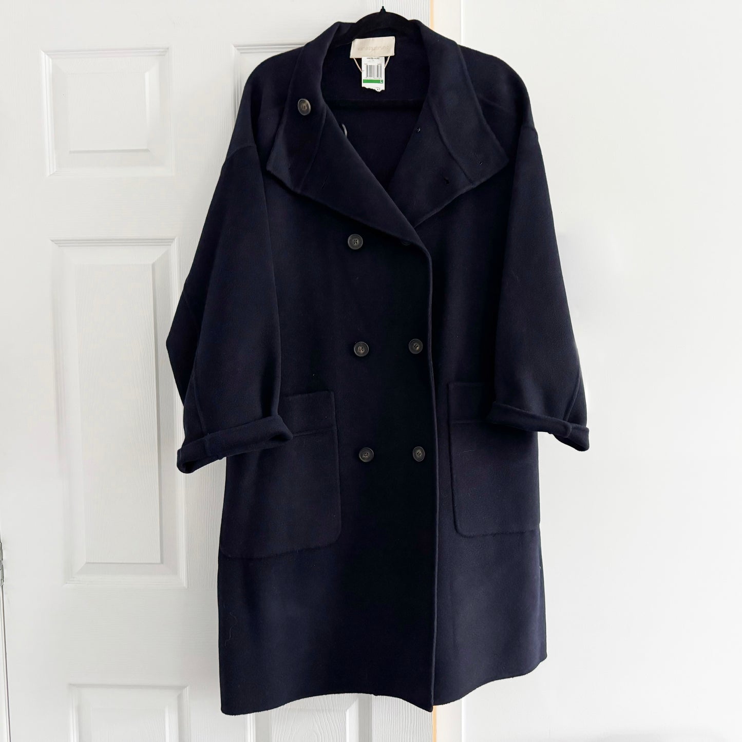 Vanessa Bruno "Pavel" Double Breasted Coat in Navy, size Large (fits L-XL)