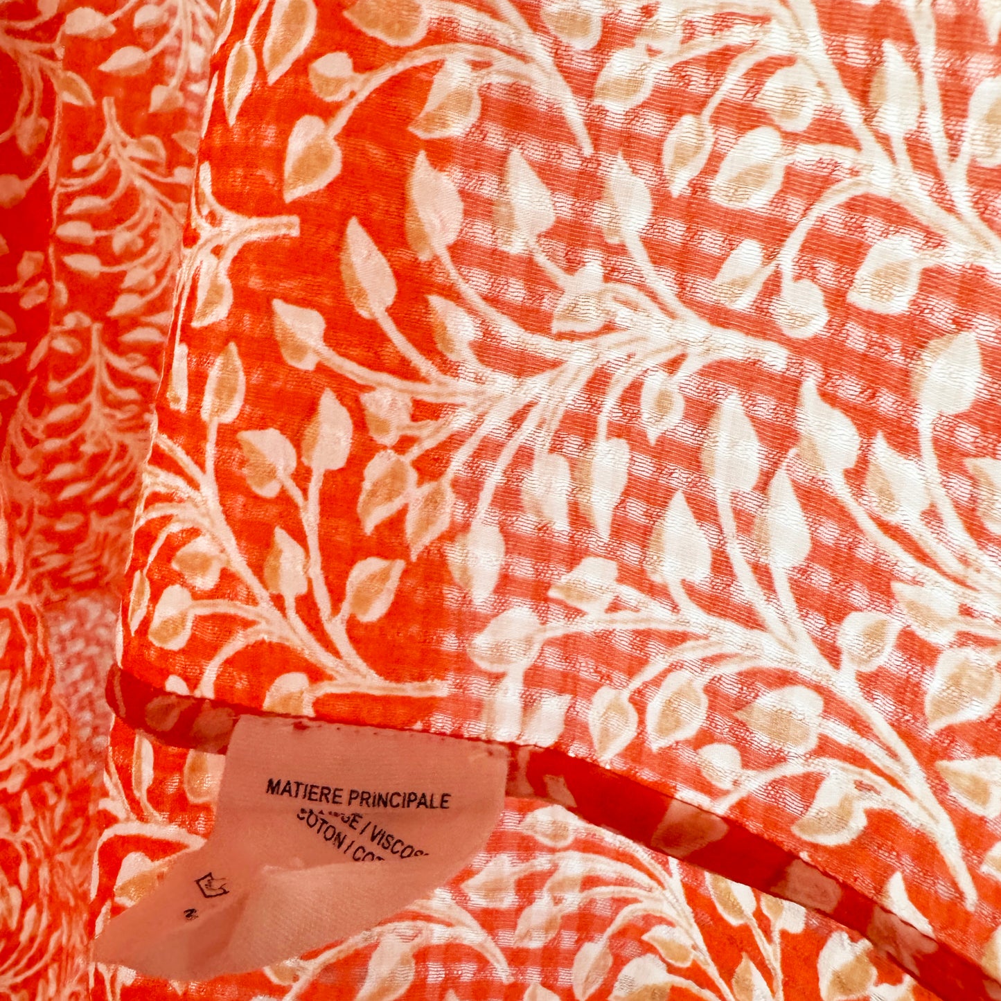 Vanessa Bruno Floral Jumpsuit in Orange, size Medium