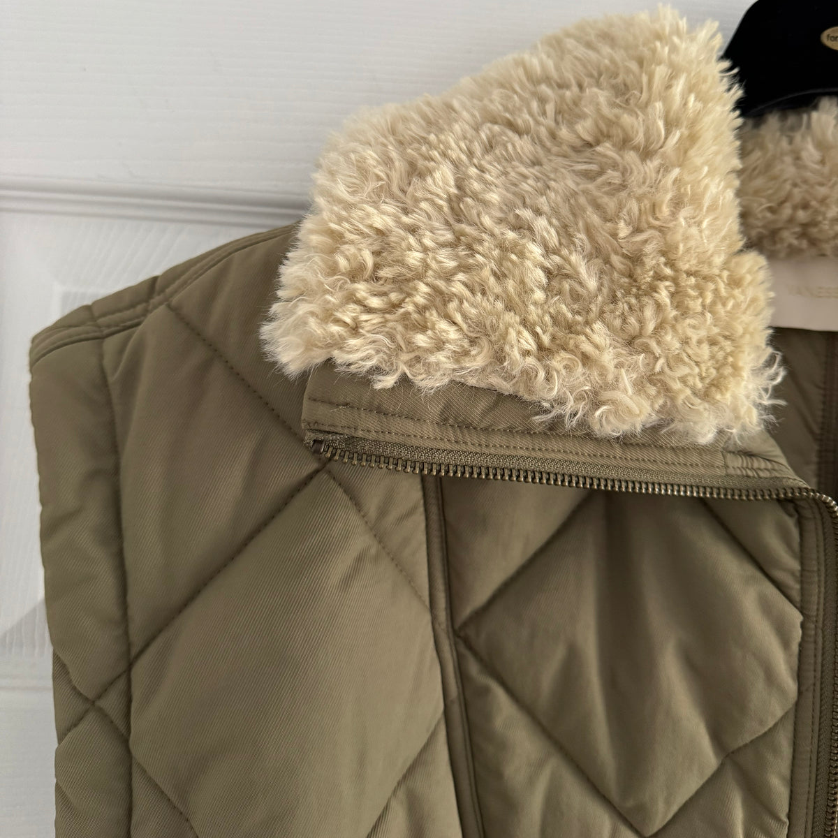 Vanessa Bruno "Basilica" Quilted Vest in Green, size M/L