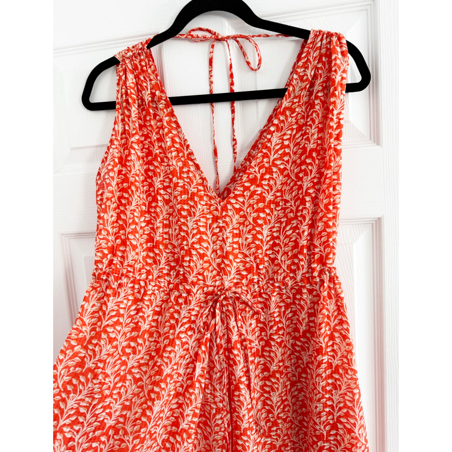 Vanessa Bruno Floral Jumpsuit in Orange, size Medium