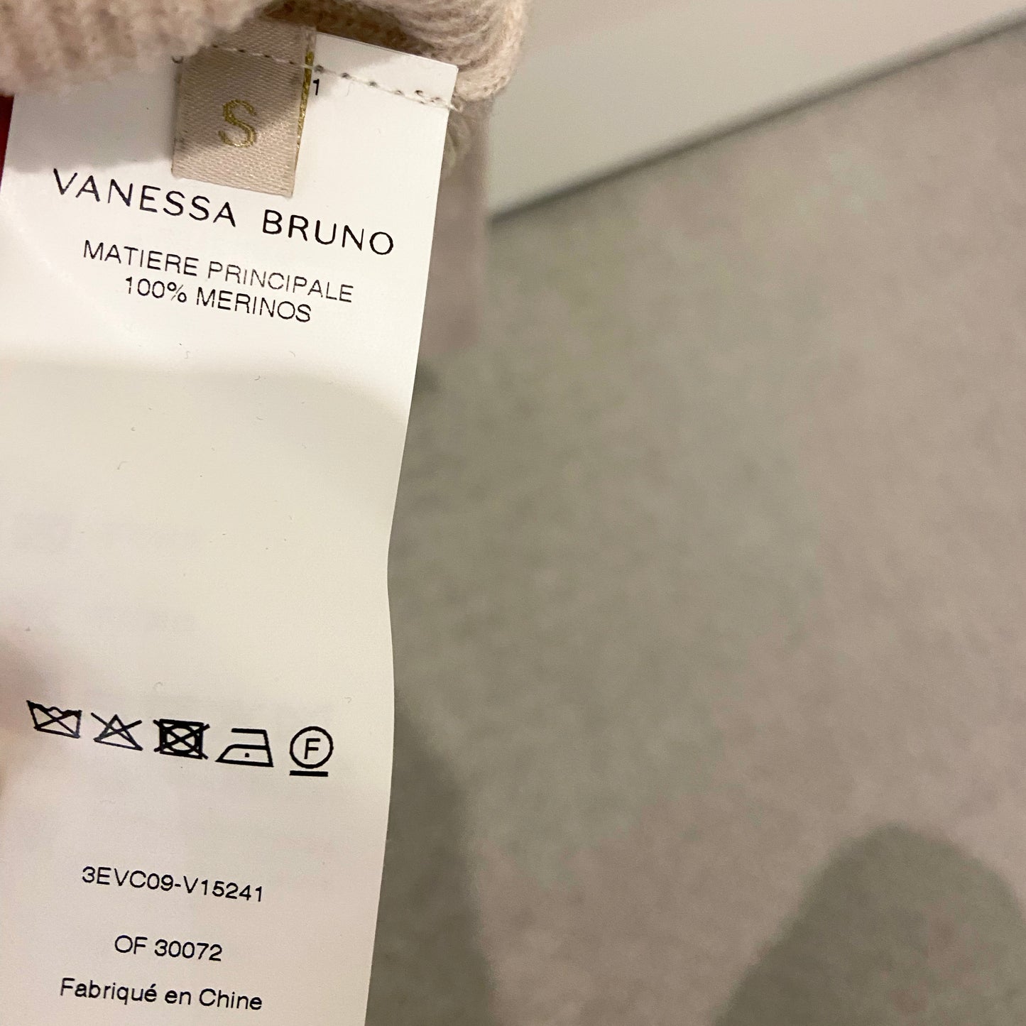 Vanessa Bruno "Astrid" Pullover in Navy/Ecru Stripe, size Small