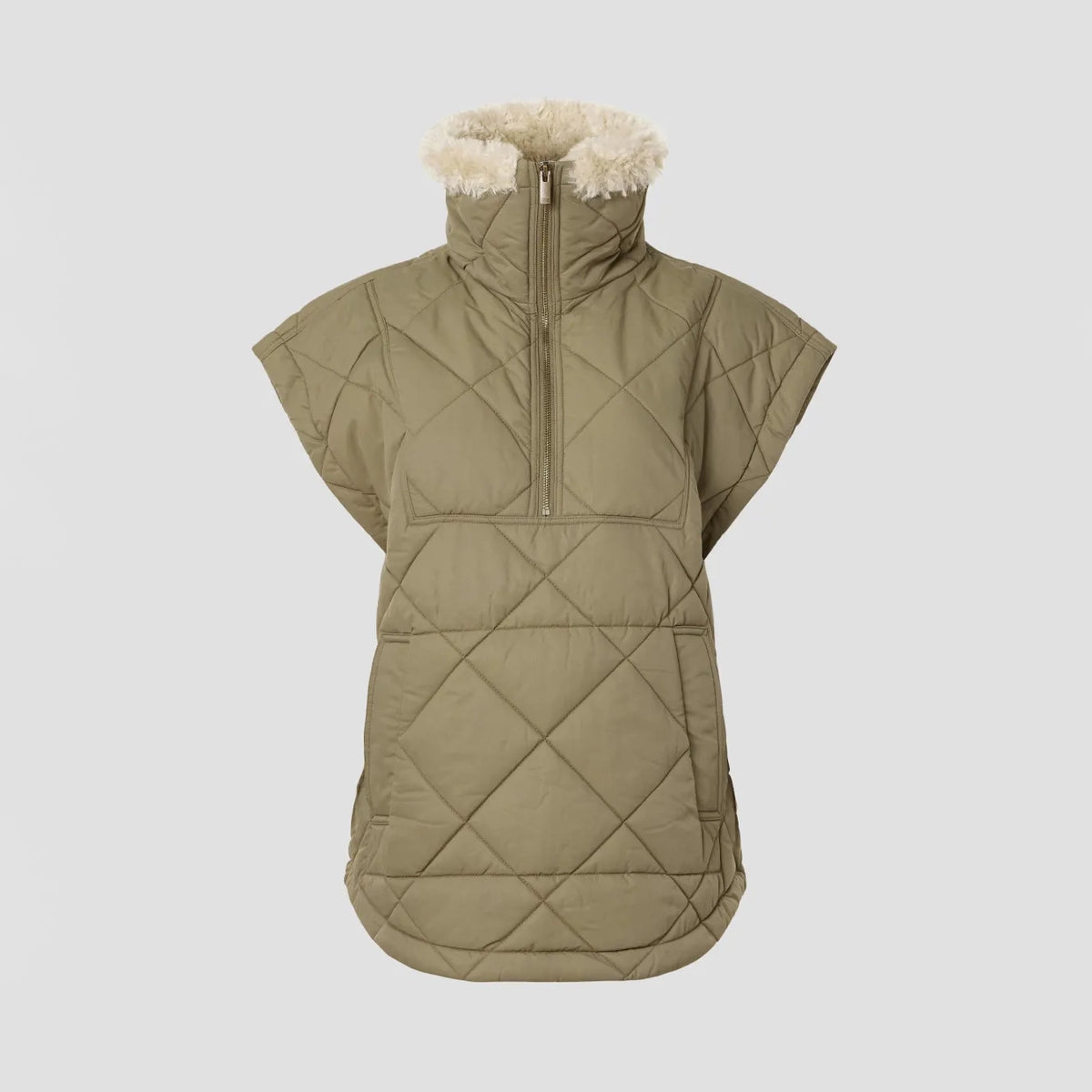 Vanessa Bruno "Basilica" Quilted Vest in Green, size M/L