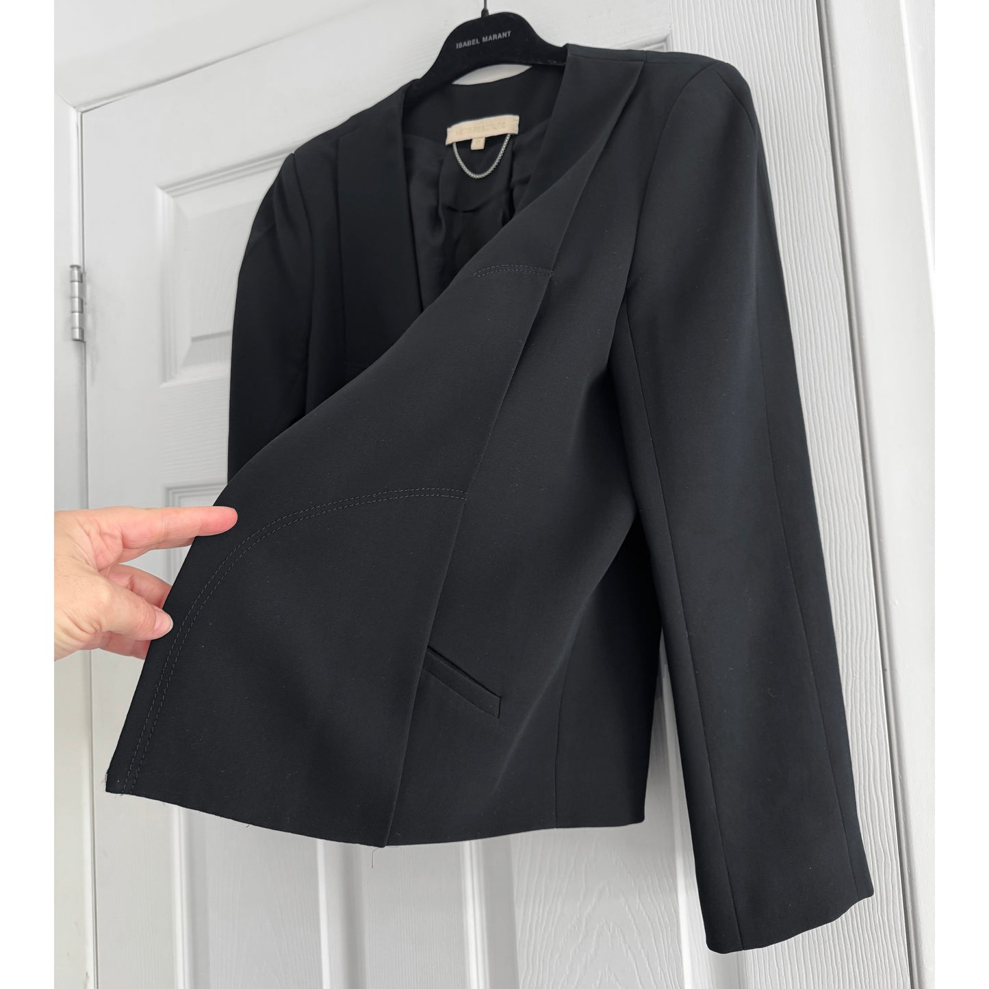 Vanessa Bruno Crepe Blazer in Black, size 40 (fits about size 8)