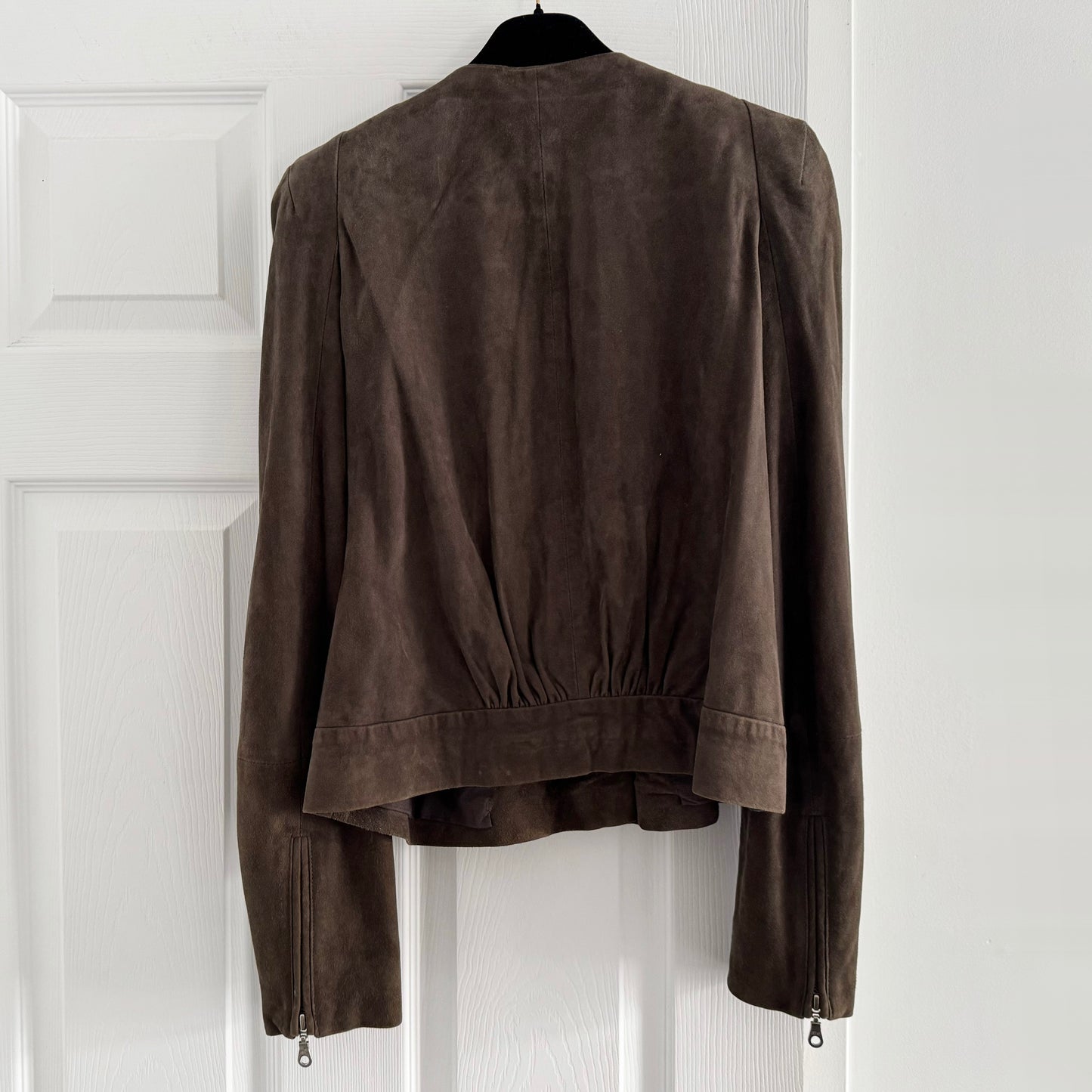 Vanessa Bruno Athe Suede Jacket in Brown, size 40