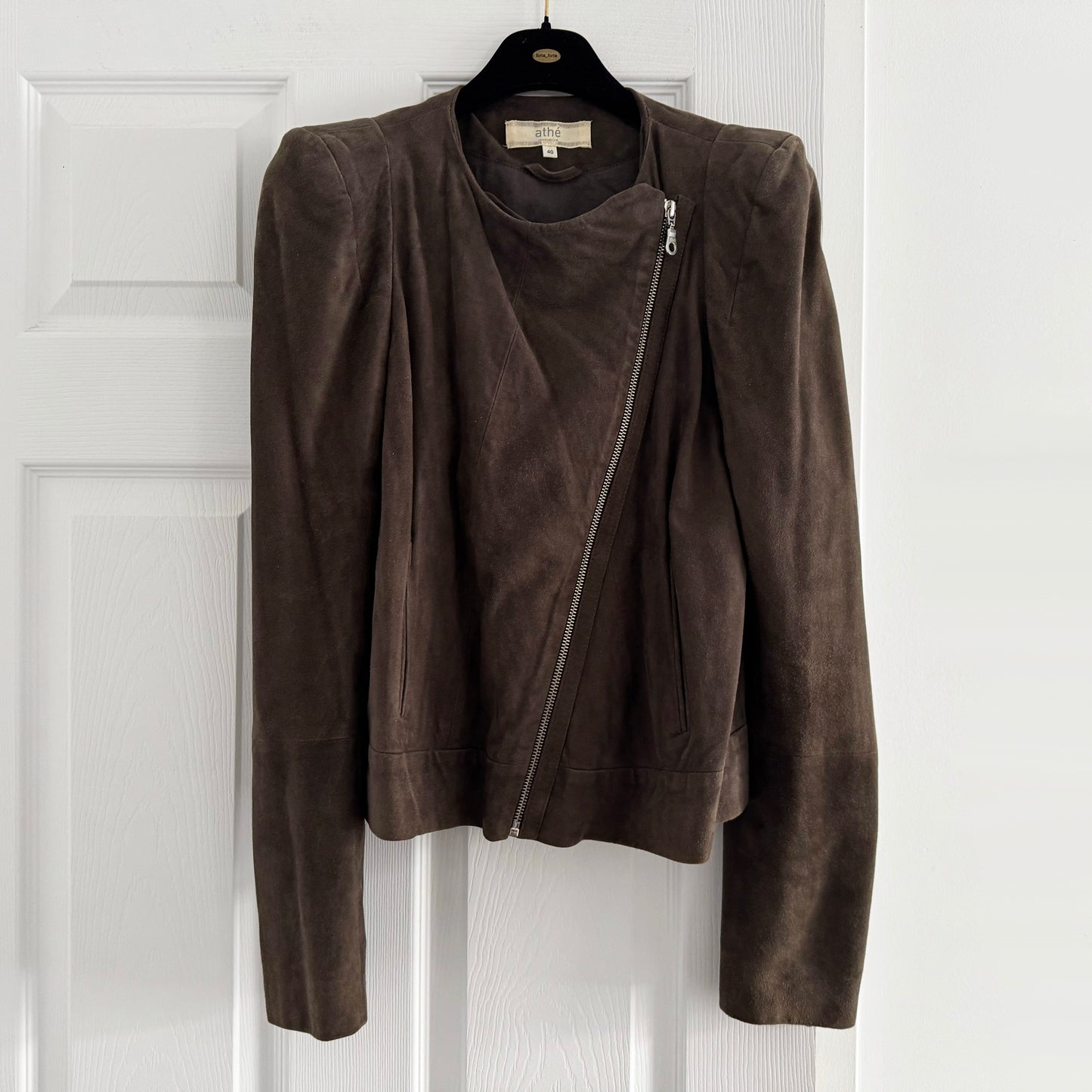 Vanessa Bruno Athe Suede Jacket in Brown, size 40