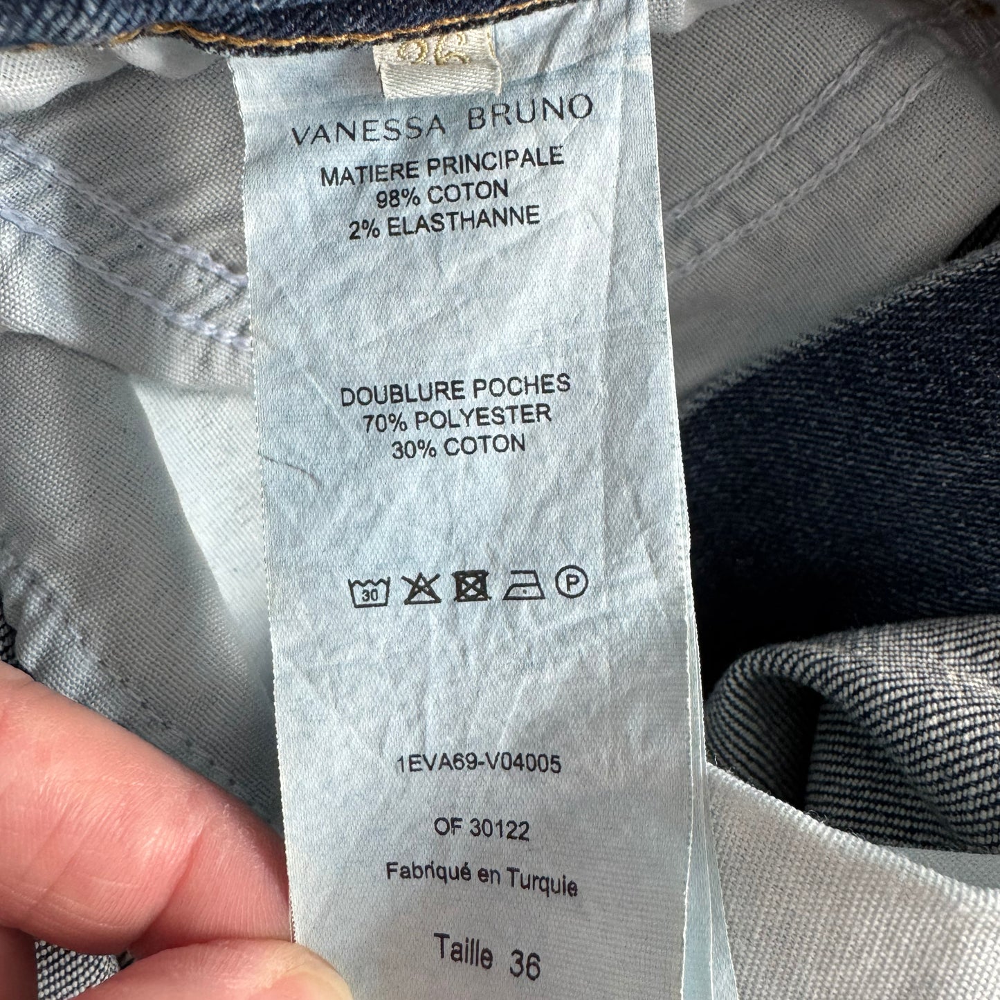 Vanessa Bruno "Caleb" Jeans in Blue, size 36