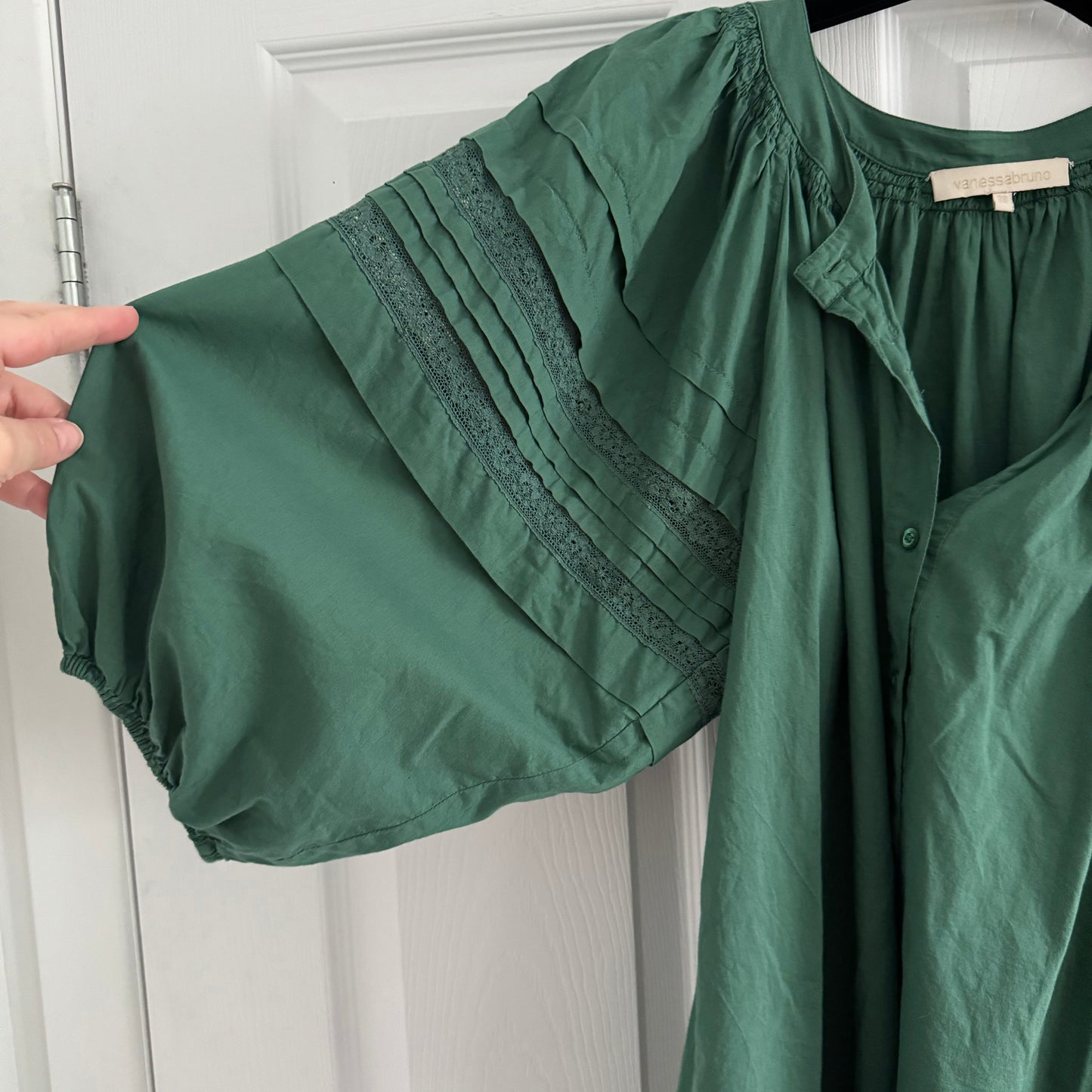 Vanessa Bruno "Tara" Blouse in Green, size 38 (size Small)