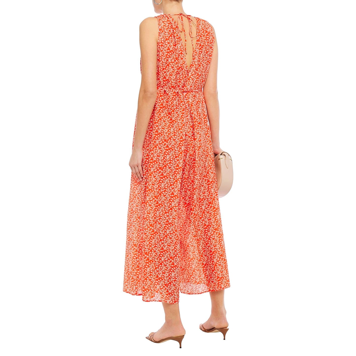 Vanessa Bruno Floral Jumpsuit in Orange, size Medium